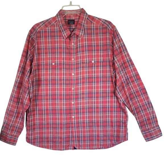 UNTUCKit Other - UNTUCKit Mens 2XLT Red Plaid Long Sleeve 100% Cotton Preppy Workwear Camping